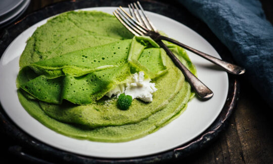 Žali lietiniai blynai (be laktozės)