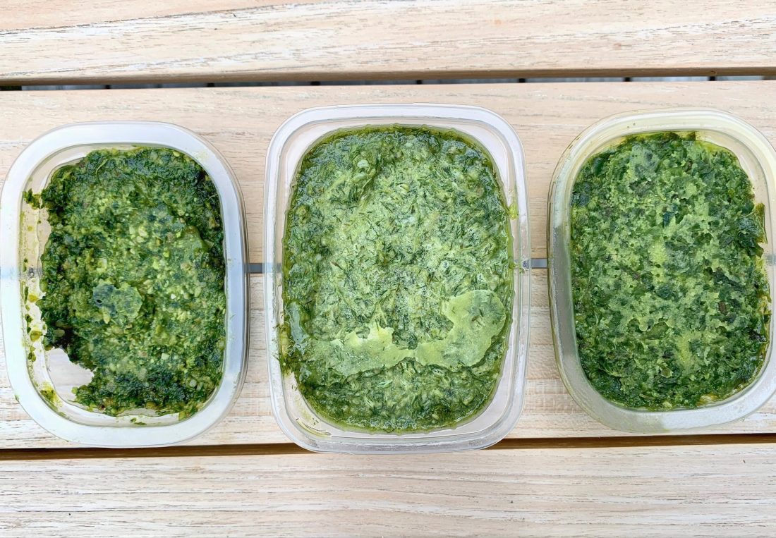 Gelsvių pesto padažas